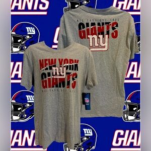 New York NY Giants Football Team NFL Men’s Dual Sided MEDIUM Logo Grey Shirt NWT